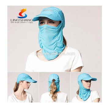 uv sun protective UPF 50+ Fishing Hiking Boating Golfing neck flap shade hats caps face mask